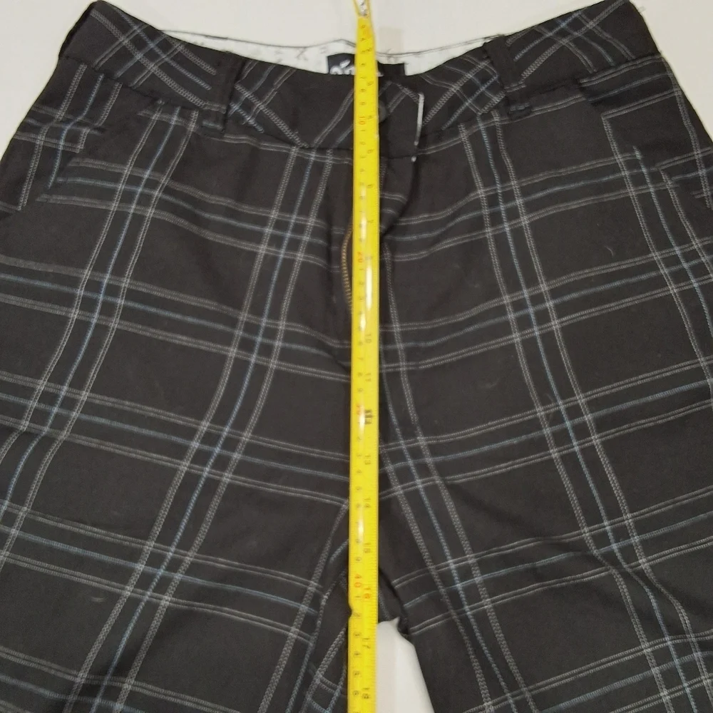 No Fear Vintage Mens Y2K Black Plaid Knee Length Streetwear Shorts - Picture 8 of 8